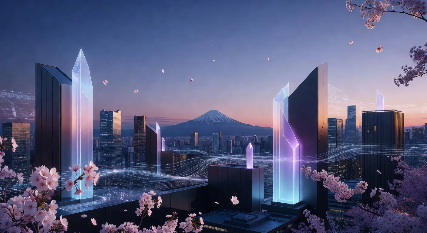 東京プリズム夕暮れのスマートシティインフラ